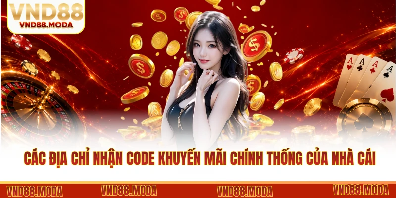 Các địa chỉ nhận code khuyến mãi chính thống của nhà cái
