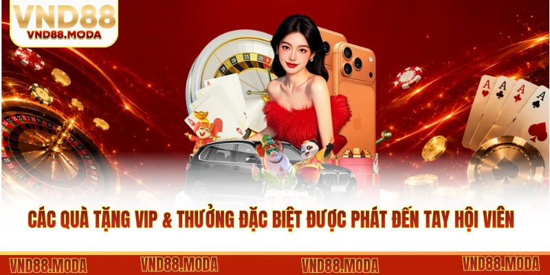 Các quà tặng VIP & thưởng đặc biệt được phát đến tay hội viên