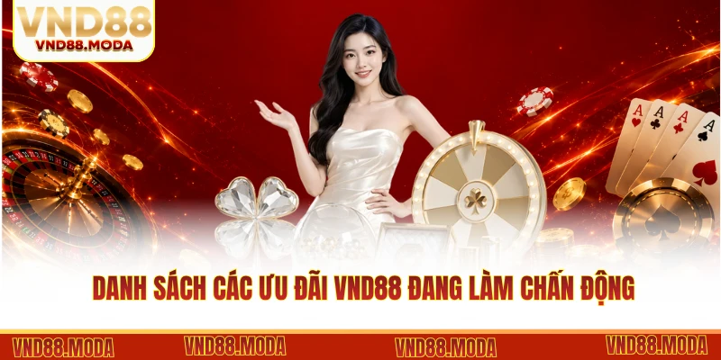 Danh sách các ưu đãi VND88 đang làm chấn động