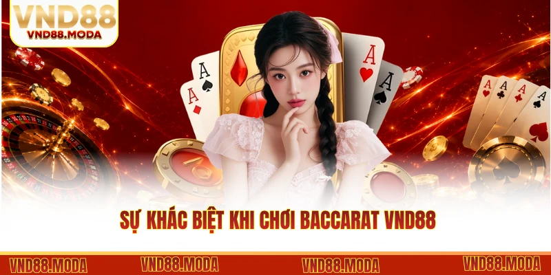 Sự khác biệt khi chơi baccarat VND88