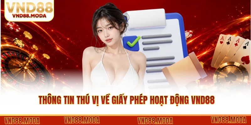 Thông tin thú vị về giấy phép hoạt động VND88